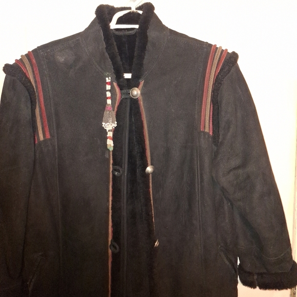 Handmade Sealskin & Lambswool Long Coat - Picture 2 of 2